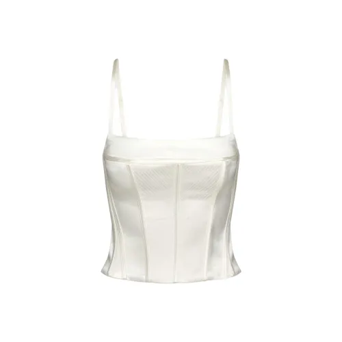 Aritzia FW24 Ten Сердцебиение Сатин Bustier Топ на бретелях Женские Светлая береза Светлая береза