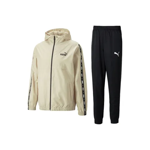 PUMA Комплект Хаки Куртка + Черные Штаны Мужские Повседневная Спортивная Одежда