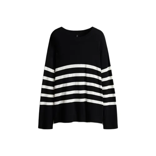 H&M Черные полосы Женские Трикотаж