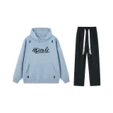 Комплект одежды (Светло-синий свитшот + Черные штаны) Стандартное издание