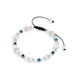 Белый браслет Demon Eye 01