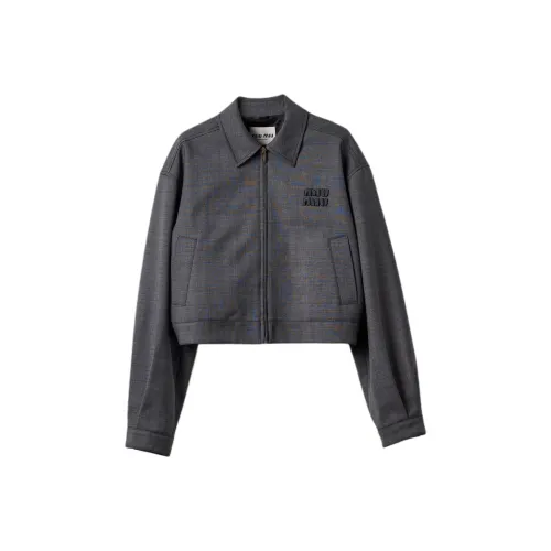 MIU MIU Куртки и Пальто Женские Сланцево-Серый