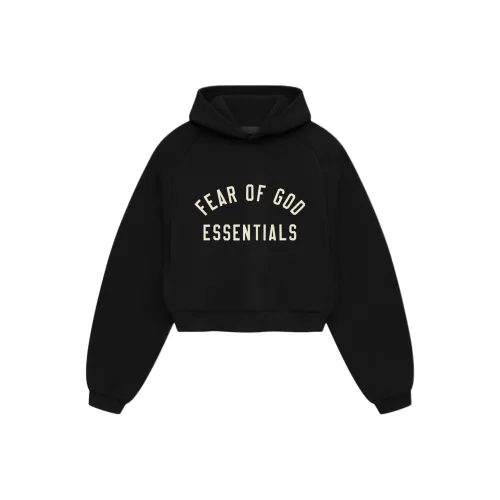Fear Of God Essentials FALL24 Праздничная коллекция Флис Укороченный худи Толстовка Женская