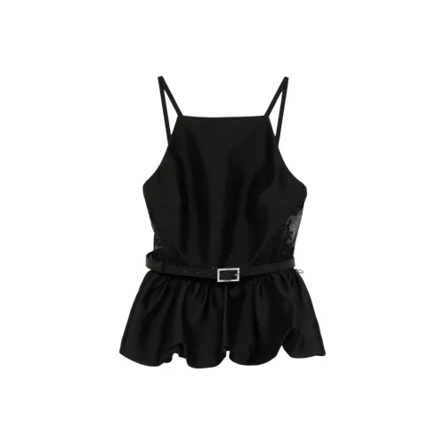 Self Portrait Топ на бретелях Женский Черный