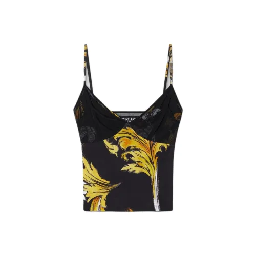 VERSACE JEANS COUTURE Топ на бретелях Женский Черный