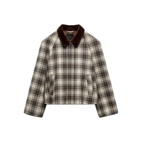 ZARA Куртки и Пальто Женские Коричневый