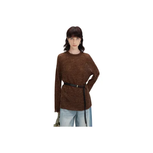 Self Who Кашемир Свитер Женские Кофе