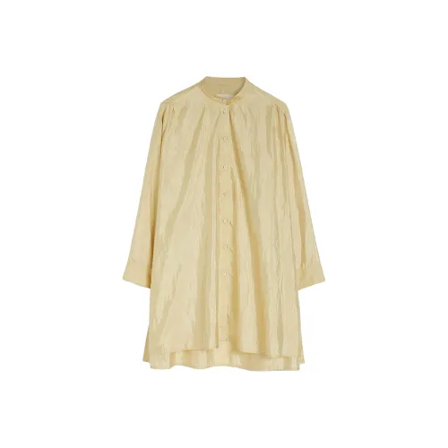 JIL SANDER SS25 Рубашка Женская Миндально-Желтая