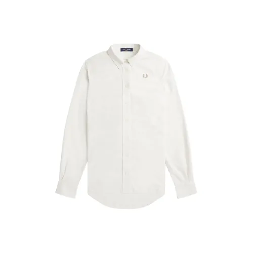 FRED PERRY Пуговица Пуховые куртки Рубашка Женская Белая