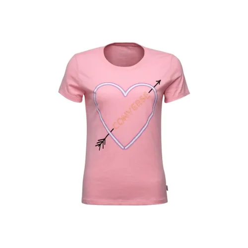 Конверс T Shirt Женская Неоновый Розовый