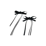 Черная заколка для волос с бантом