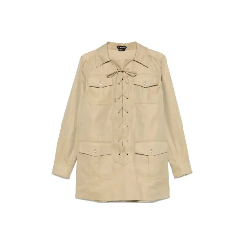 TOM FORD Женские рубашки песочно-бежевого цвета