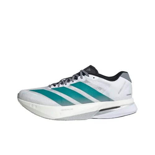 Adidas Adizero Boston 13 Амортизация Низкий Топ Повседневные Беговые Кроссовки Унисекс Белый Синий