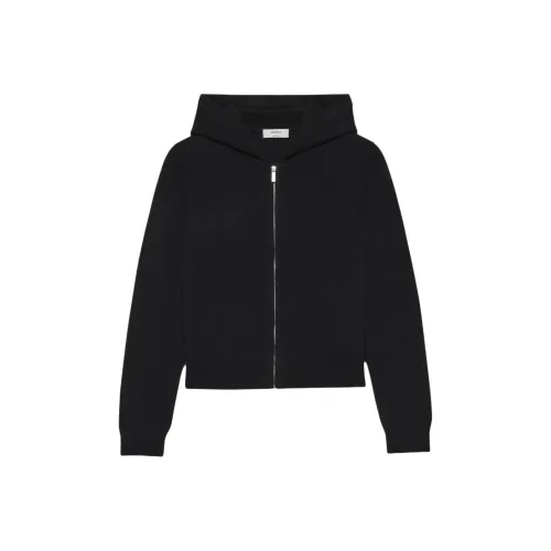 ARITZIA Кашемир С капюшоном ZIP UP Кашемир Свитер Женские Черный