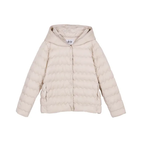 TOUCH Пуховик Женский Серый Бежевый