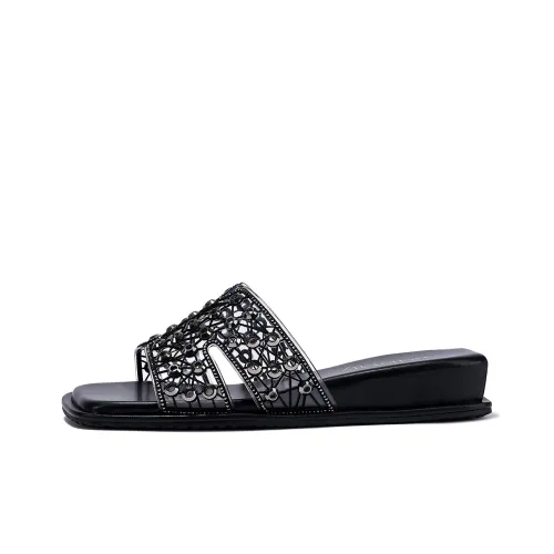 BELLALILY Резиновая подошва устойчивая к истиранию слипоны женские