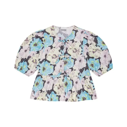 GANNI SS25 Рубашка Женская Многоцветная
