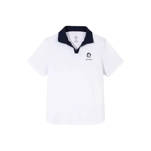 ANTA Sports Lifestyle Collection Lifestyle Collection Поло Женское Чисто Белое Maya Синий