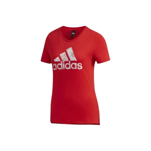 Adidas Женские футболки красного цвета