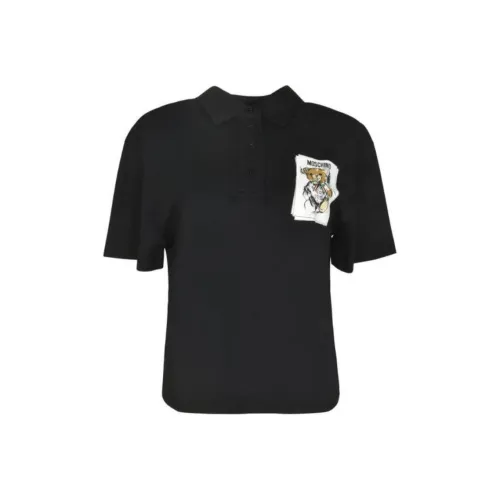MOSCHINO Поло Женское Черное