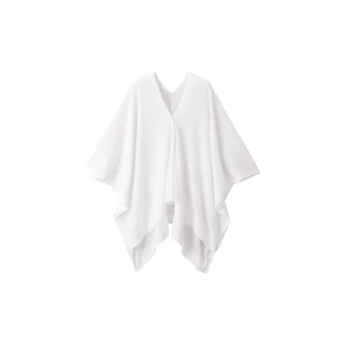 MUJI Хлопок Палантины Женские Белые