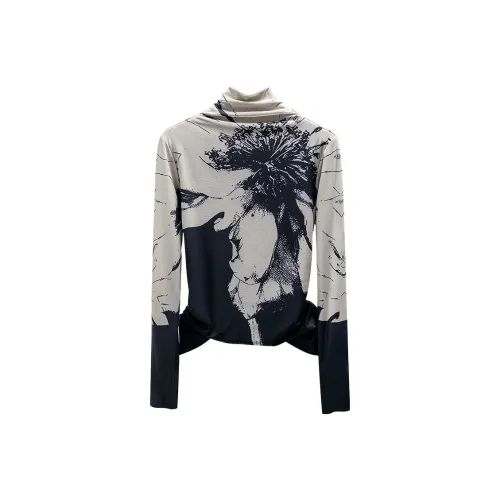 Cypress House T-Рубашка Женская Черная Абрикосовая