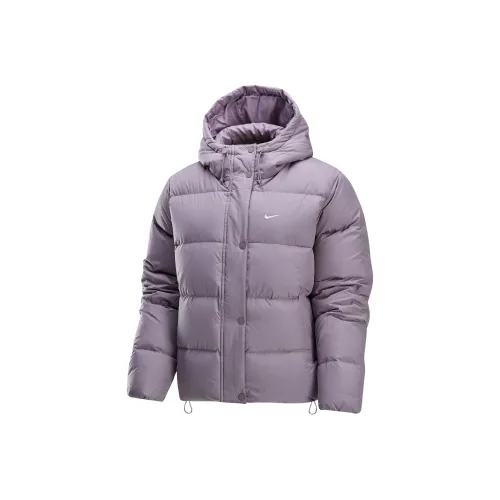 Nike Пуховик Женские Light Gun Фиолетовый Белый