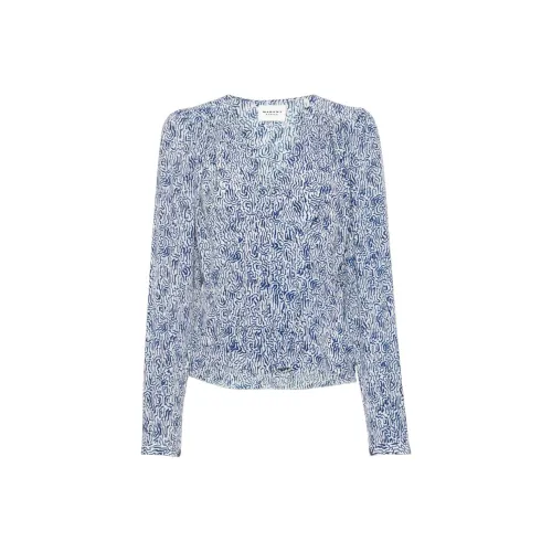 ISABEL MARANT ETOILE SS24 Рубашка Женская Синяя Белая