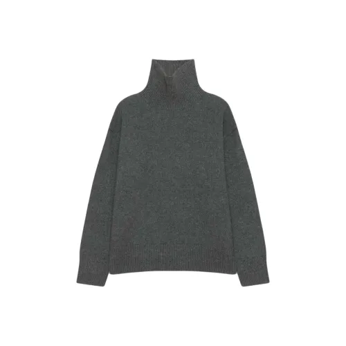 ARITZIA Плюшевый кашемировый oversized водолазка кашемировый свитер женский Фотиния Уголь Фиби Женнан Уголь