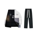 Комплект одежды (Черный двусторонний пуховик + Черные штаны)