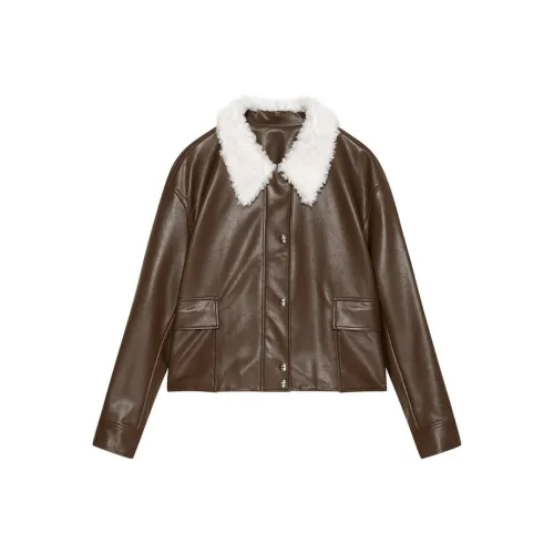 DKNY Куртки и Пальто Женские Темно-Кофейный