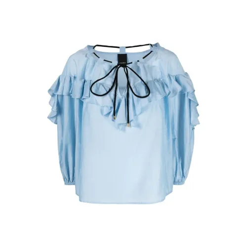 PINKO SS24 Рубашка Женская Светло-Синяя