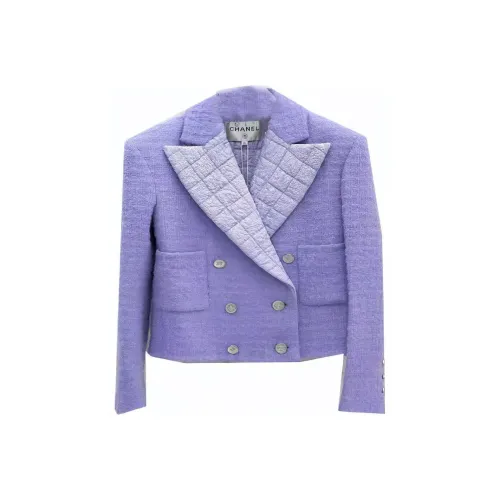 CHANEL Куртки и Пальто Женские Фиолетовые