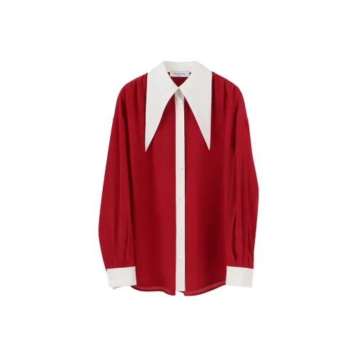 NancyCavally Red Женские Рубашки