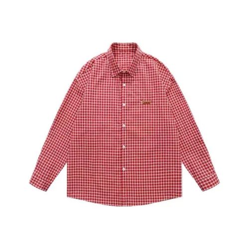 COVT Красная клетка Рубашка Женские Рубашки