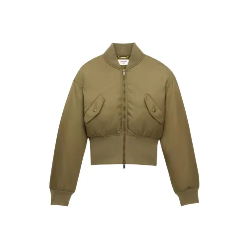 SAINT LAURENT Куртки и Пальто Женские Оливковый