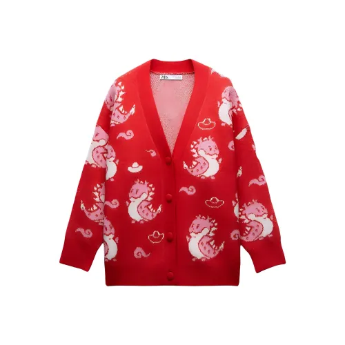 ZARA Year of the Dragon Limited Series Красный Женский Трикотаж