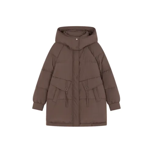 Mo Han Yi Mei Пуховик Женские Кофе