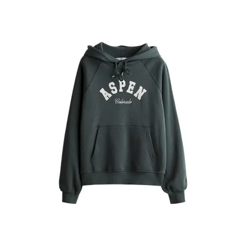 H&M Темно-зеленый Женские Свитшоты
