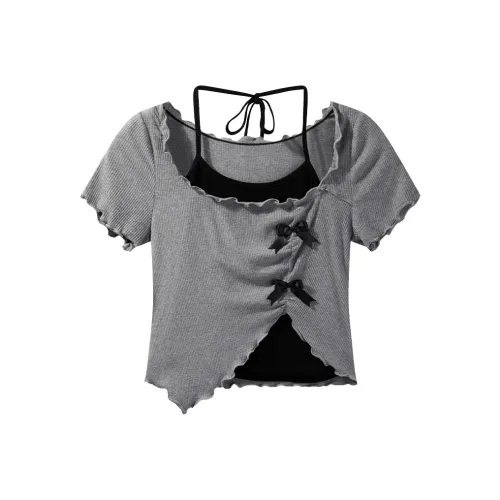 Mu Qingqing Серые Женские Камисоли