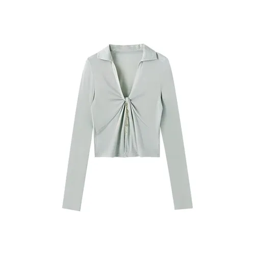 SHUXI Рубашка Женская Мятная Iceland Серый