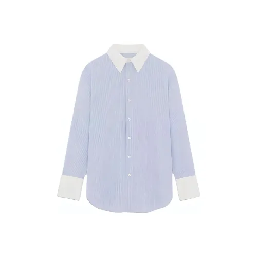 SAINT LAURENT Рубашка Женская Синяя