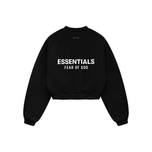 Fear of God Essentials Метеоритный черный/Черный Женские Свитшоты