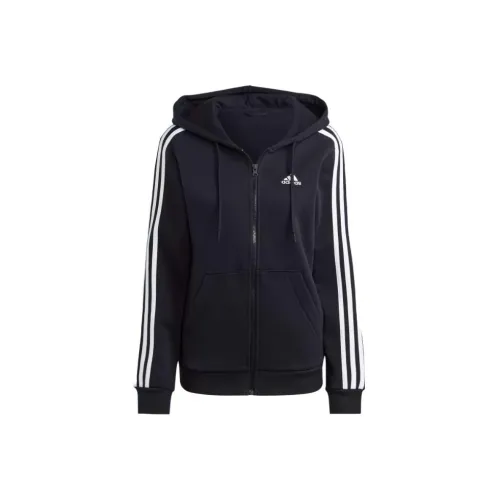 Adidas Essentials Куртка с флисовой подкладкой женская черная