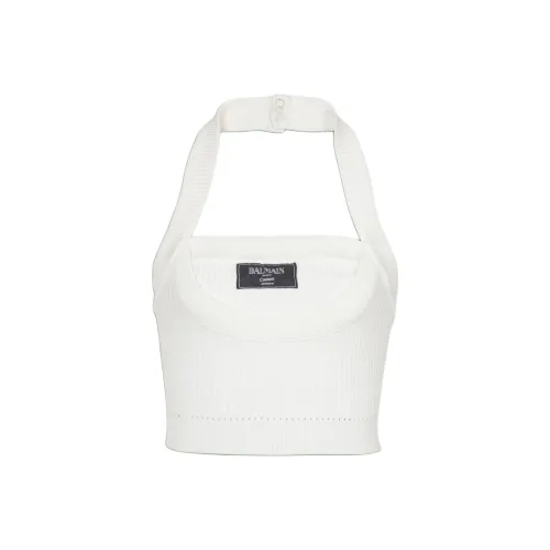 BALMAIN FW24 Топ на бретелях Женский Белый