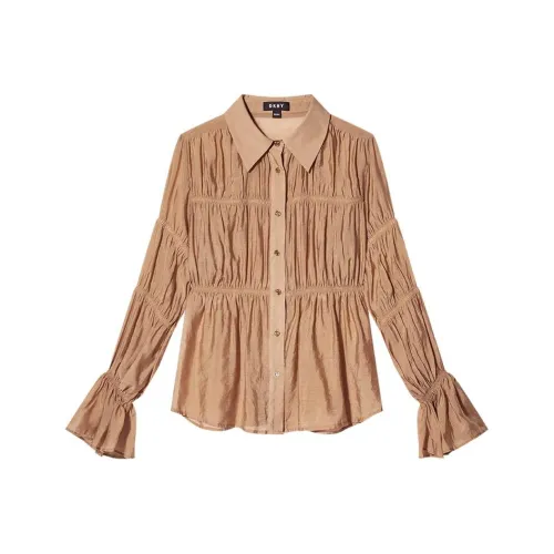 DKNY Светлый кофейный Женские Рубашки