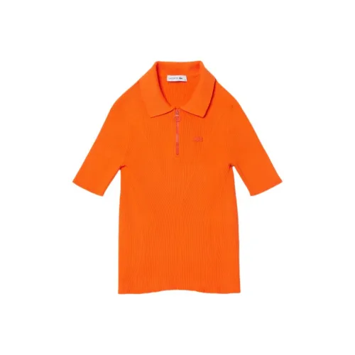 LACOSTE Поло Женское Оранжевое
