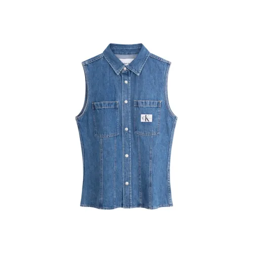 Calvin Klein SS24 Series 1A4 Джинсовый светло-голубой Женские Рубашки