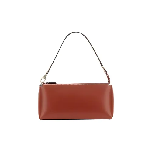 Staud Kaia Коровья кожа Сумка через плечо Женская Темно-коричневая