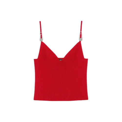 VERSACE Safety Pin FW24 Топ на бретелях Женский Красный